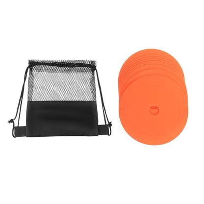 10Pcs Rubber Flat Cones 6 Inch Floor Dots Sports Training Markers for Soccer Agility Basketball Football Drills