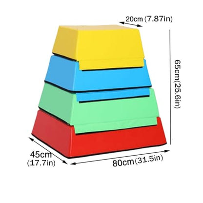 LICOME Jumping Box Foam Plyometric Box for Training - Stackable Soft Plyo Boxes for Home Gym,Kids Jumping Exercise Fitness Jumping Trainer - size: 80*45*65*20cm