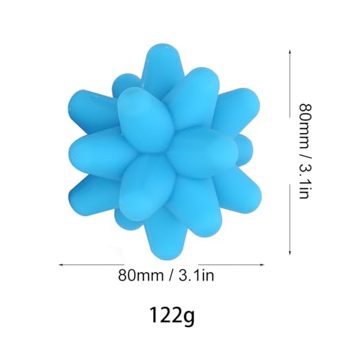 Dioche Spiky Massage Balls, 2 Colors Acupoint Physical Massage Balls, Lacrosse Ball Roller Set Perfect for Foot Massage, Deep Tissue Massage, Trigger Point (Blue)