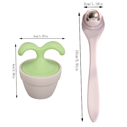 2 Pack Eye Cream Applicator Wand Stick Small Face Roller Eye Serum Applicator Massager Eyes Care Stick Cooling Therapy Ice Globes for Facial Moisturizer Under Eyes Brightener Reduce Puffiness
