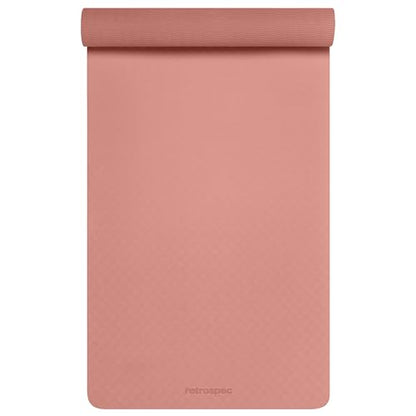 Retrospec Zuma Yoga Mat 6mm Thick Non-Slip TPE Exercise Mat | Cushioned Workout Mat for Yoga Pilates and Home Stretching | 72 x 24 with Carrying Strap