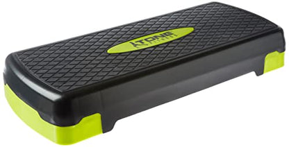 Tone Fitness Compact Aerobic Step Platform | Exercise Step - style: Black/Yellow