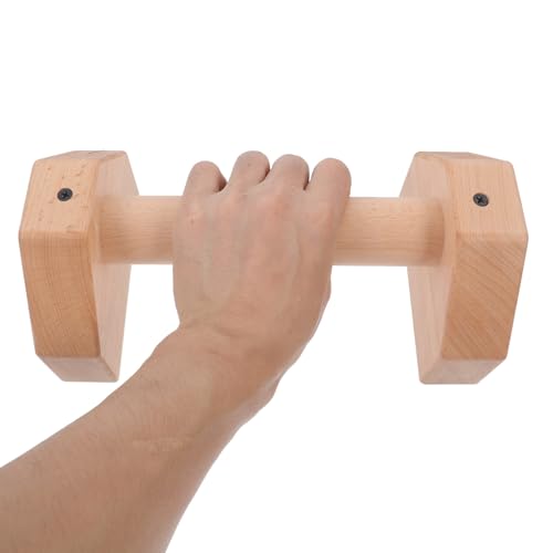 Wooden Push Up Bars Pair Beechwood 25Cm Strength Training Pushup Stands for Men and Women Home Gym Exercise Equipment for Indoor and Outdoor Use