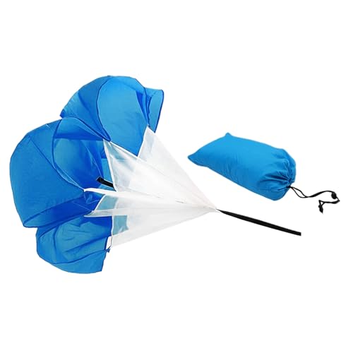 Running Speed Training: 56" Parachute with Adjustable Strap, Speed Chute Resistance Parachute for Speed and Acceleration Training Fitness Explosive Power Training, Free Carry Bag - color: Blue