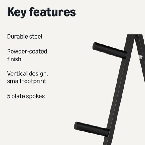 Amazon Basics Weight Plate Tree Rack - size: 2" Weight Plate Tree, 300 lbs