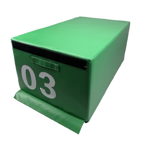 Free Combination Foam Plyo Jump Box - 7.9-55.1in Stackable | Non-Slip PVC, Shock-Absorbing EPE Foam | Handles for Home Gym, Plyometrics, Athletes(Size:03#- H:40CM)