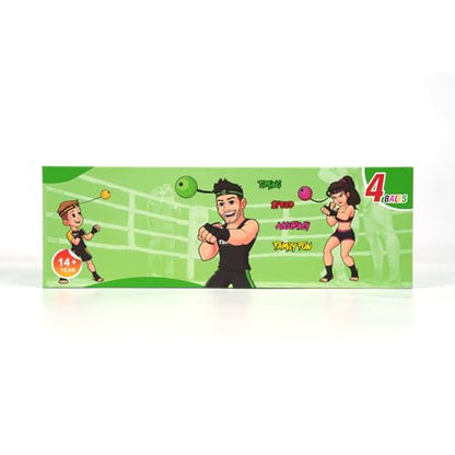 TEKXYZ Boxing Family Pack – 2 Adjustable Headbands + 2 Novice Balls + 1 Veteran Ball + 1 Boxer Ball and More