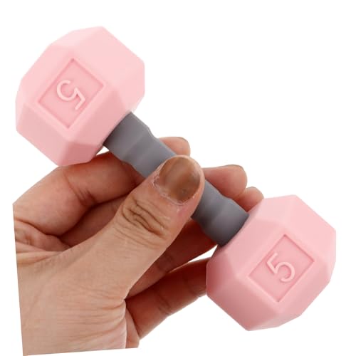 Totority Mini Dumbbells for Kids 2pcs Silicone Hand Weights, 0.4lb Pink Toddler Exercise Toys, Home Gym Equipment, 4.52 * 1.69 * 1.49inch, for Children, Kindergarten Sports