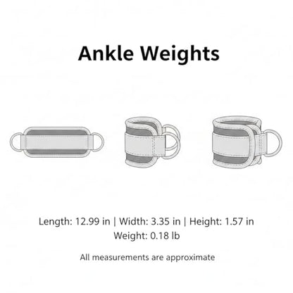 Ankle Weights with Soft Sponge Padding and Adjustable Hook and Loop Straps for Walking, Yoga, and Fitness (1 PC) - color: Pink