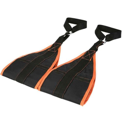 Kisangel Adjustable Orange-black Hanging Ab Straps Training Belt Suspension Strap for Core Workout Fitness Equipment