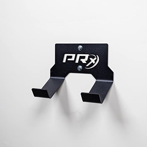PRx Performance Double Kettlebell Storage Holder, USA Made Steel Wall Mounted 2 Kettle Bell Home Gym Space Saving Fitness Equipment Hanger Heavy Duty Hook Shelf