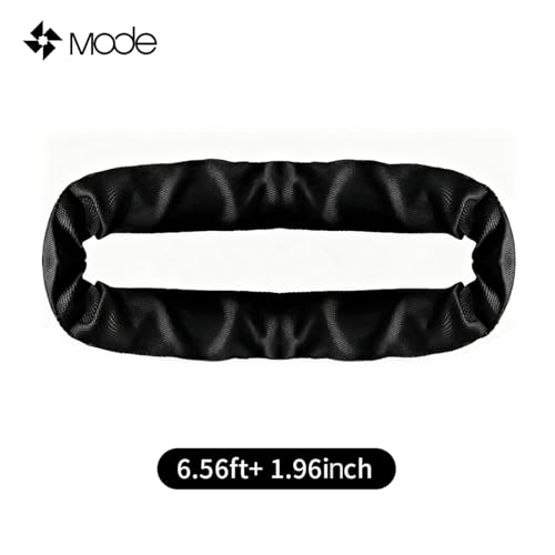 Mode Black Heavy Duty Polyester Lift Sling Straps 6.56ft x 1.96inch,4409lbs Load Capacity Flat Eye Web Sling for Crane Lifting,Tree Saver Recovery Winch Strap (1-Pack)