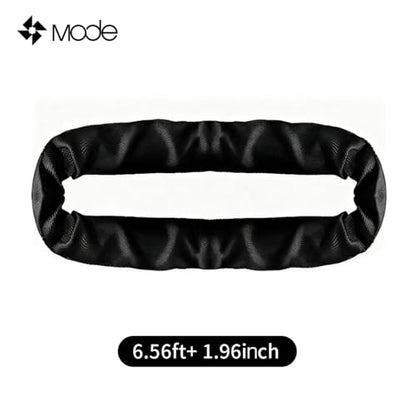 Mode Black Heavy Duty Polyester Lift Sling Straps 6.56ft x 1.96inch,4409lbs Load Capacity Flat Eye Web Sling for Crane Lifting,Tree Saver Recovery Winch Strap (1-Pack)
