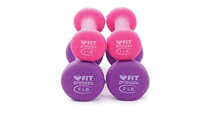 FIT Neoprene Dumbbells (Pairs & Sets) - color: b) SET OF 4: 1LB + 2LB PAIRS