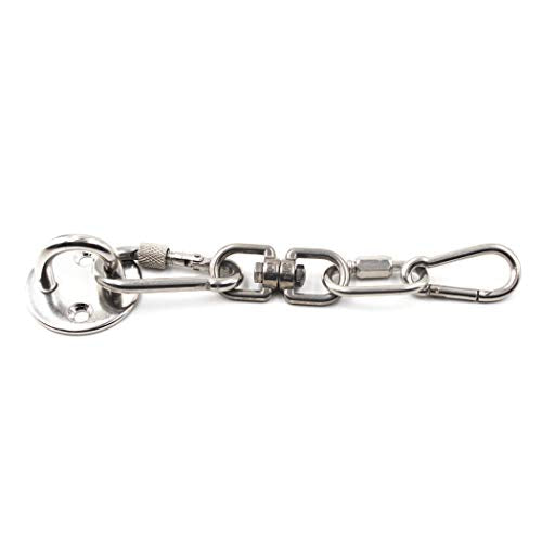 Ceiling Wall Mount Hook Heavy Duty Anchor Round Shape 5mm 3/16" 304 Stainless Steel Great for Yoga Swings Hammocks/Boat Rigging/Marine Deck Hardware/Suspension Training Straps