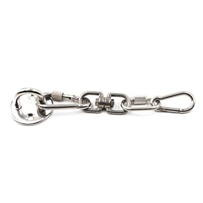 Ceiling Wall Mount Hook Heavy Duty Anchor Round Shape 5mm 3/16" 304 Stainless Steel Great for Yoga Swings Hammocks/Boat Rigging/Marine Deck Hardware/Suspension Training Straps
