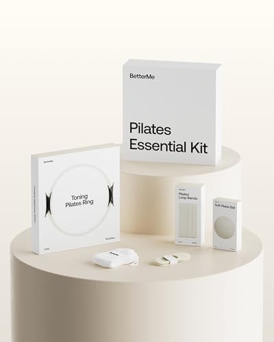 BetterMe Pilates Essential Kit - Pilates Ring, Long Resistance Bands, Pilates Loop Bands, Ball and More - Complete Home Pilates Kit for Women