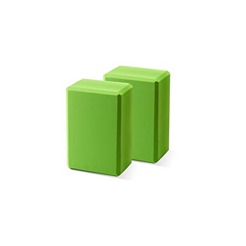High Density EVA Foam Yoga Block 9" x 6" x 4" - color: 2PK Green