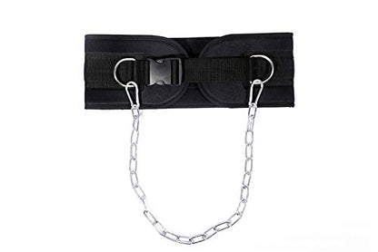 Weighted Bodybuilding Belt, Squat Belt with Chain, Weight Belt for Men and Women, One Size