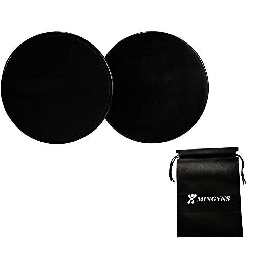 Dual Core Sliders,Core Exercise Gliding Discs Sportz Sliders for Working Out Compact Core Gliders for Home Gym Dual Sided Disks Used on Carpet or Hard Floors - color: Black