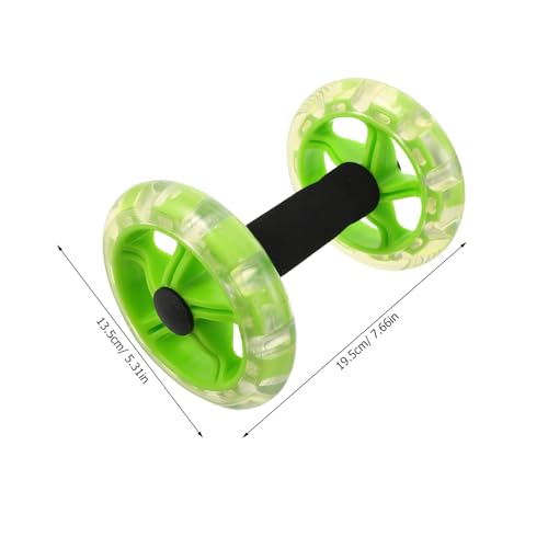 1 Pair Ab Roller - Stability Dual-Wheel Fitness Roller for Abs Back and Arms - Abdominal Wheel Workout Equipment for Home Gym Exercise, Women Men, Beginners - color: Green