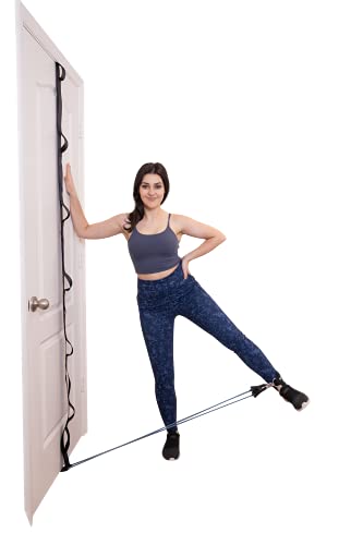 Anchor Strap for Resistance Band Exercises, Heavy Duty Door Gym Band,Full Body Multi-Point Home Gym, Portable Workout Equipment, Easy to Instal, No Hardware Necessary