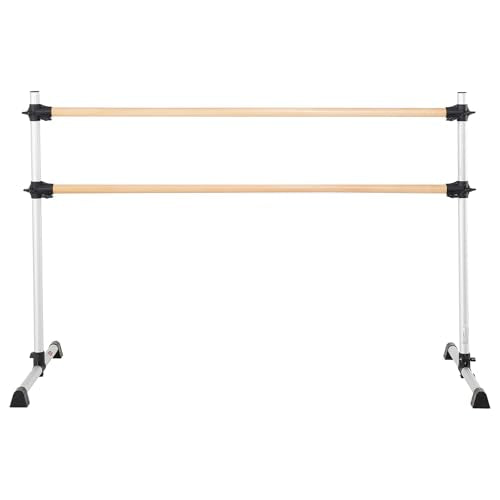 VEVOR Ballet Barre, Barre Bar for Home, Freestanding Portable Ballet Stretching Dance Bars, Height Adjustable Anti-Wobble Fitness Gym Studio Equipment