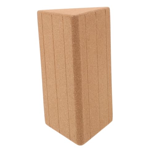 Outanaya Cork Yoga Brick 7.87X4.72X4.72In Triangle Shape Non-Slip Yoga Block for Fitness Training Stretching Abdominal Exercise and Dance Practice