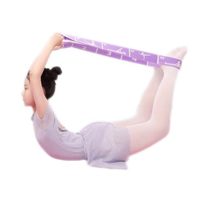 Adjustable Stretch Strap for Kids, 8-Loop Elastic Resistance Band for Children Gymnastics, Ballet Dance, Yoga, Stuff，Pilates & Flexibility Training, Home Exercise Equipment for Girls