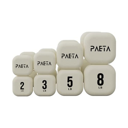PAETA Neoprene Dumbbell, Hand Weights with Curved Grip for Women, Anti-Slip, Anti-Roll, Square Dumbbells for Full-Body Workout, Strength Training - style: 2+3+5+8LB Pair