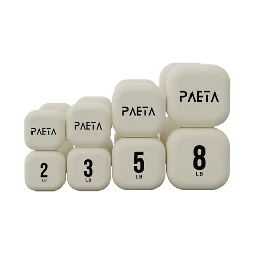 PAETA Neoprene Dumbbell, Hand Weights with Curved Grip for Women, Anti-Slip, Anti-Roll, Square Dumbbells for Full-Body Workout, Strength Training - style: 2+3+5+8LB Pair