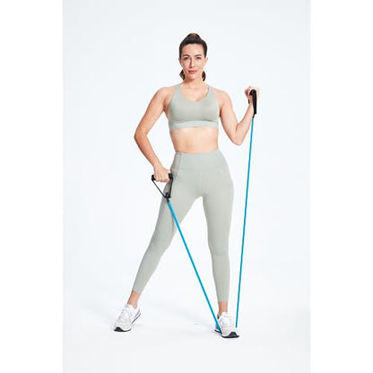 Resistance Bands with Handles for Working Out Women and Men, Exercise Bands with Door Anchor, Stretch Bands for Home Workouts, Simple Guide Included
