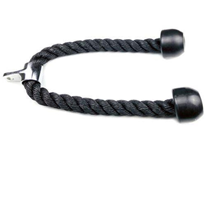 Heavy Tricep Rope Cable Machine Accessories Nylon Tricep Rope for LAT Pull Down Pulley System Attachment, for Home Gym Weight Fitness with Carabiner - color: Black