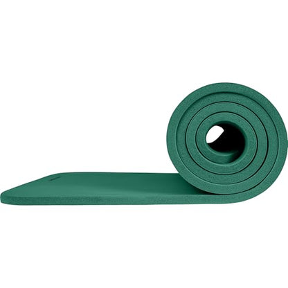 Retrospec Solana Yoga Mat Thick 1/2in Non-Slip Workout Mat with Nylon Strap - 72x24in Exercise Mat for Pilates, Stretching & Fitness - BPA Free, Easy Clean - color: Elm Green