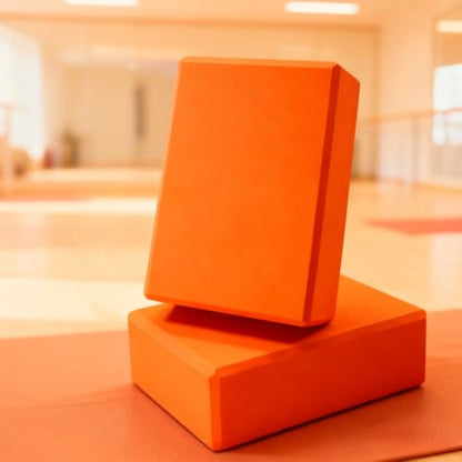 Non-Slip High-Density Yoga Foam Block Balance and Support for Yoga Pilates and Meditation ORANGE