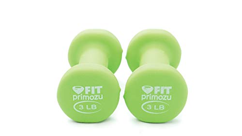 FIT Neoprene Dumbbells (Pairs & Sets) - color: e) GREEN - 3LB - PAIR