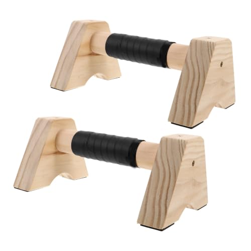 Wooden Push up Stands for Men and Women, Beech Wood Parallettes with Non-slip Base, 30cm Push up Handle Grips for Home Gym Calisthenics and Handstand Training