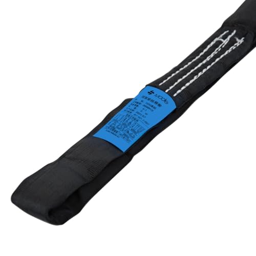 Mode Black Heavy Duty Polyester Lift Sling Straps 6.56ft x 1.96inch,4409lbs Load Capacity Flat Eye Web Sling for Crane Lifting,Tree Saver Recovery Winch Strap (1-Pack)