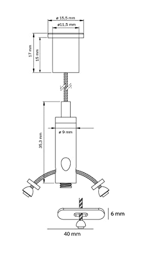 STAS Suspension Set with Cross Anchors and Ceiling Mount (Pack of 2)