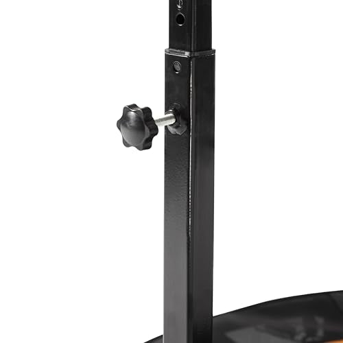 JumpKing Fitness Trampoline with Adjustable T-Shaped Handle Bar, Foldable Mini Rebounder for Indoor Workouts, Silent Steel Springs, Durable & Stable Design, Home Gym Equipment for Training, 40"– Black