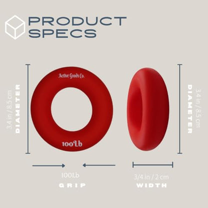 Hand Exerciser - PROFESSIONAL GRADE, Set or Single, Different Sizes. Visit to see more! Bague classique en silicone parfaite pour améliorer la force, la puissance et la vitesse dans les poignets. - size: 16 Single Ring - 3.5 in - 100 lb