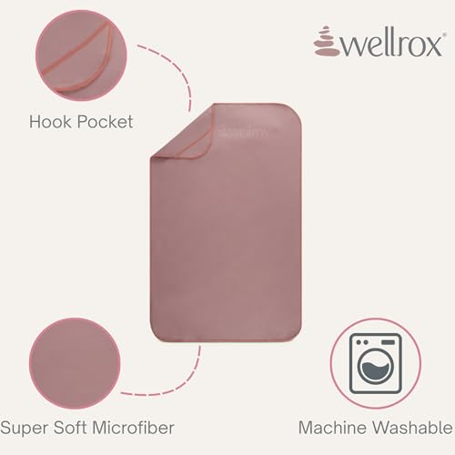 Microfiber Yoga Hand Towel – Super Soft, Quick-Dry, Non Slip Yoga Towel for Hot Pilates, Gym & Workouts (26.5" x 16", Rose) - color: Rose