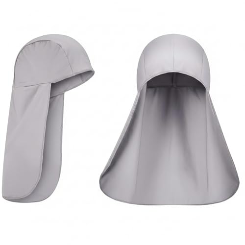 2 Packs Cooling Skull Cap with Neck Shade, Elastic Hard Hat Sun Shield for Men Women, Quick Dry Moisture Wicking