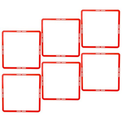 Yardwe 6pcs Square Agility Rings Speed Rings Youth Agility Footwork Training and Speed Hurdles Ladder Fitness Equipment Sport Workout Home Gym