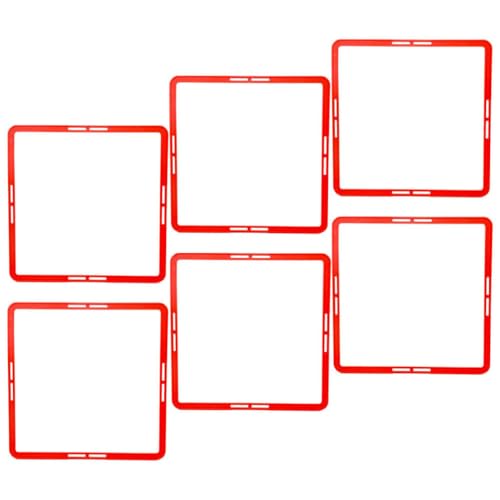 Yardwe 6pcs Square Agility Rings Speed Rings Youth Agility Footwork Training and Speed Hurdles Ladder Fitness Equipment Sport Workout Home Gym