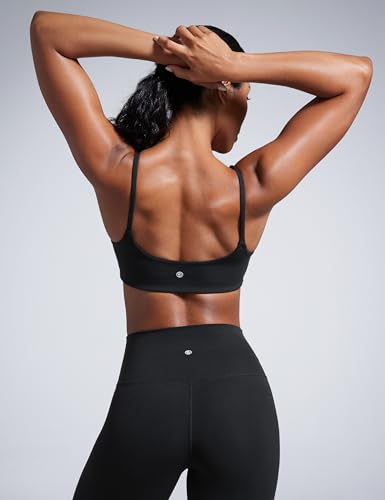 CRZ YOGA Butterbreeze Scoop Neck Sports Bras - color: Black, size: Small