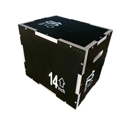 3 in 1 Plyo Box Plyometric Jump Box Gift Balancing Fitness Exercise with Hollow Handles Multipurpose Jump Training Equipment