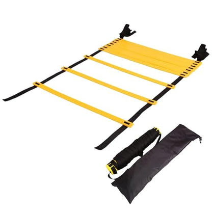 Agility Ladder - Football Speed Training Equipment with Instant Set-Up Design, Durable Ladder with Storage Bag Included, Perfect Exerciser for Sports Tennis Hockey Badminton Soccer Basketball Drills