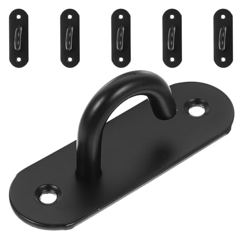 Alasum 6pcs Resistance Band Wall Anchor Hooks with 304 Stainless Steel, Large Open Eye Plate for Strength Training and Yoga Strap Mounting, Wall-Mounted Workout Anchor Kit for Home Gym