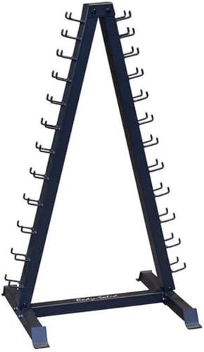 Body-Solid (GDR24B) Vertical Dumbbell Rack Stand Only, Storage for 1lb to 15 lbs Dumbbells, Home Gym Weight Rack Holds 12 Pairs of Vinyl Neoprene Dumbbell